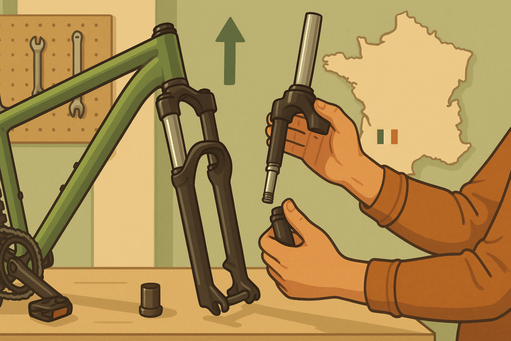 dymontage fourche VTT