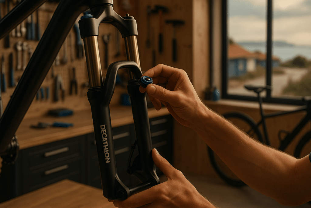 fourche VTT Decathlon
